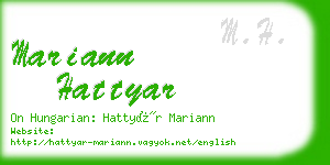 mariann hattyar business card